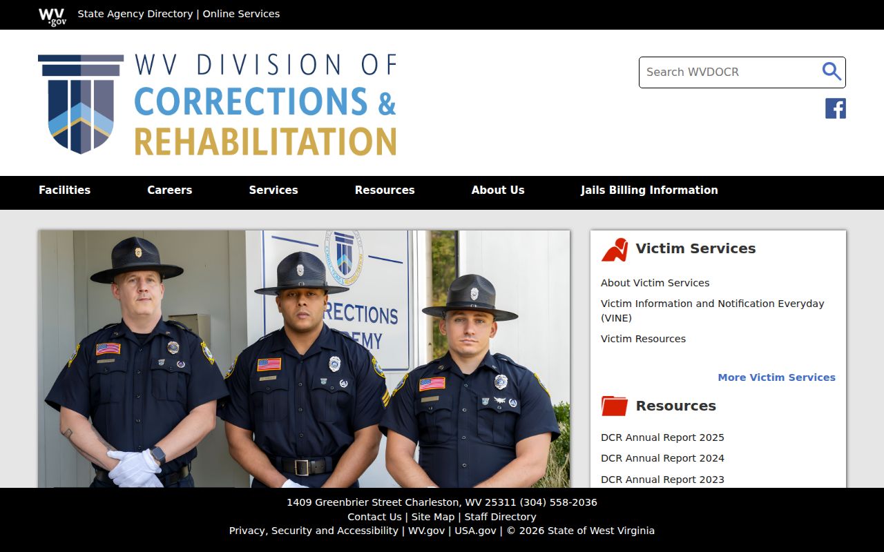 WVDCR regional jail information used for Tucker County criminal records